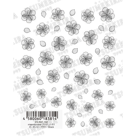 Tsumekira es (S) Produced by rrieenee x filer 1 Organdy Flower Black ES-RXF-102