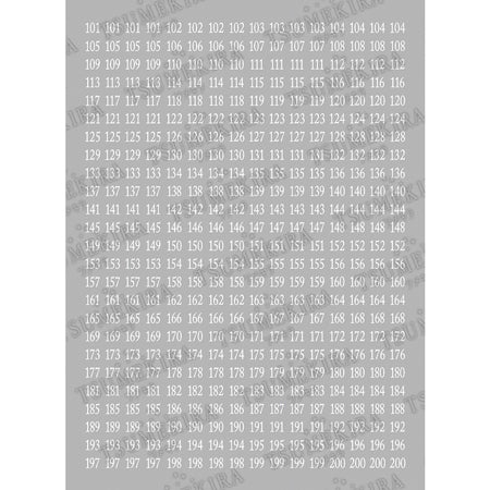 Tsumekira Color Chart Number Seal White 101-100 NN -CCN -102