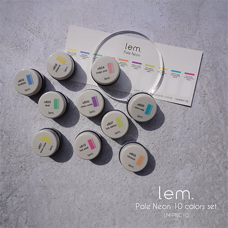 lem. Color gel pale neon 10 color set