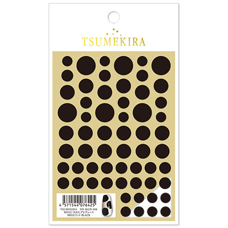 Tsumekira MEGU NAIL Produce MEGU Dot BLACK NN-MGN-006