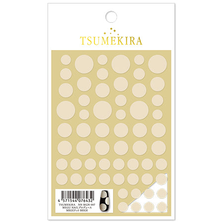 Tsumekira MEGU NAIL Produce MEGU Dot BEIGE NN-MGN-007