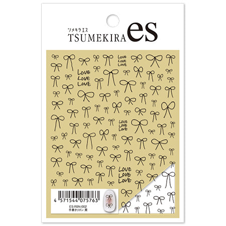 Tsumekira es (S) Handwritten Ribbon Black ES-RBN-002