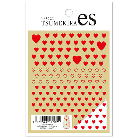 TSUMEKIRA es (S) MEGU NAIL Produce MEGU Heart RED ES-MGN-010