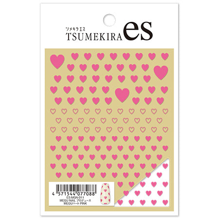 TSUMEKIRA es (S) MEGU NAIL Produce MEGU Heart PINK ES-MGN-011
