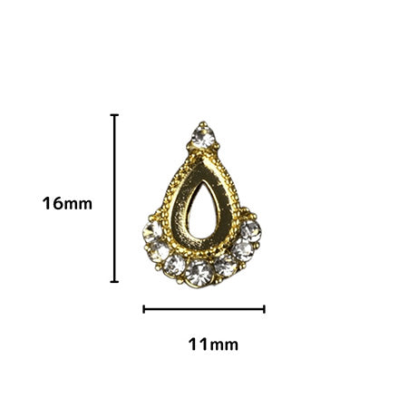 D. nail Bijou Charm Collection Drop Gold