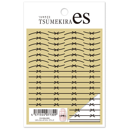 TSUMEKIRA es Ribbon French Line Black ES-RBN-005