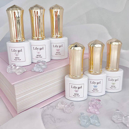 Lily gel Color Gel Sugar Flash Series #SF05 Sugar Blue Flash