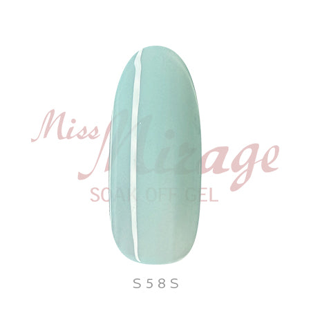 Miss Mirage Soke Off Gel S58S Millefeuille Creamy Mint 2.5g