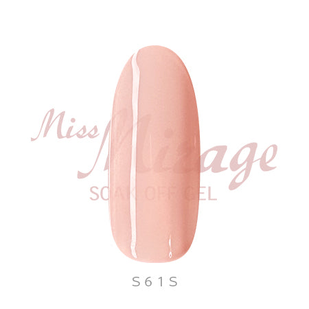 Miss Mirage Soke Off Gel S61S Millefeuille Creamy Peach 2.5g