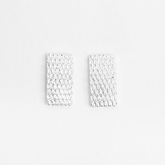 SHAREYDVA Nail Parts Mesh Morocco Rectangle Silver 8P