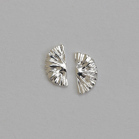 SHAREYDVA Nail Parts Wave Semi Circle Silver 8P