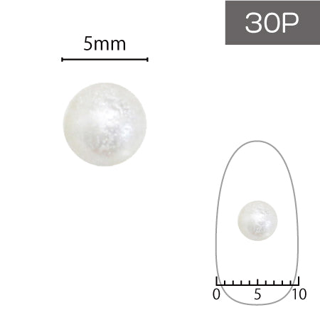 SHAREYDVA cotton pearl beige 5mm 30p (without sphere / hole)