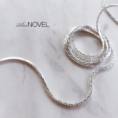 NOVEL SCHLANK CHAIN ??(BRIGHT SILVER) P33 45cm (Novel Surchin Chain Bright Silver)