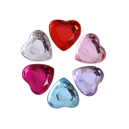 SHAREYDVA Acrylic Jewel Stone MIX Heart # 2 6mm 30p Ver. 2