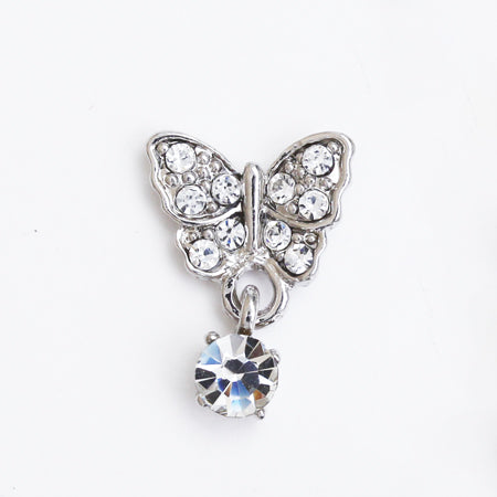 D. NAIL Butterfly Swing Silver (Crystal)