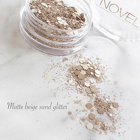 NOVEL MATTE BEIGE SAND GLITTER 1.3g Novel mat Beige Sand Glitter