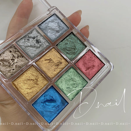 D. NAIL Watercolor Pallet EARTH TONE 9 colors