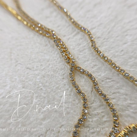 D. Nail decoration chain gold width 1.5mm