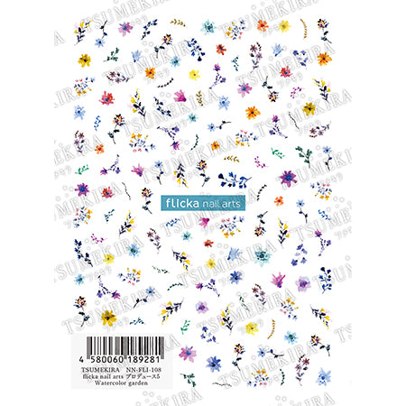 Tsumekira FLICKA NAIL ARTS Production 5 Watercolor Garden NN -FLI -108