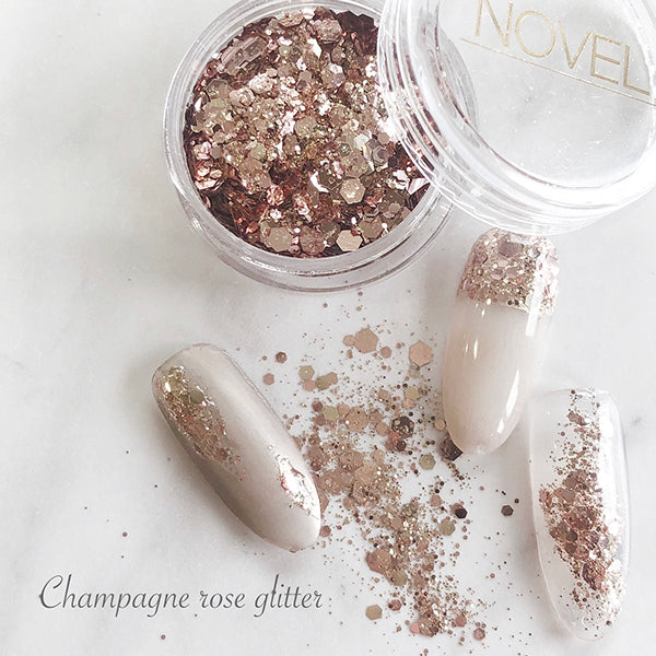 NOVEL CHAMPAGNE ROSE GLITTER Novel Champagne Rose Glitter 1.5g