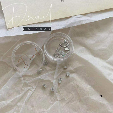 D. Nail accessory clear parts MIX Silver