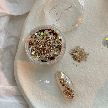 D. Nail Hologram Olivia (OLIVIA) Gold