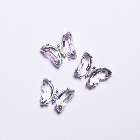 SHAREYDVA Clear Butterfly Parts Clear x Silver 3P