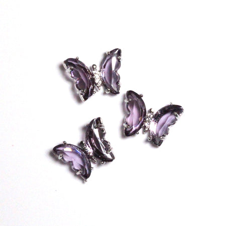 SHAREYDVA Clear Butterfly Parts Violet x Silver 3P