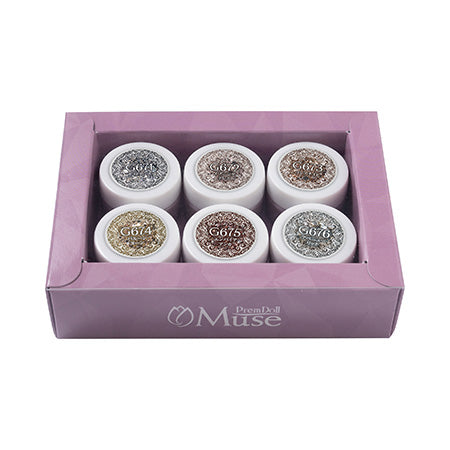 PREGEL Primed Doll Muse Dress Glitter Series 3g x 6 Color Set