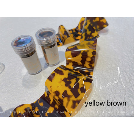 D. NAIL Art Hyl Bat Tortoise Pattern YELLOW BROWN 1 sheet