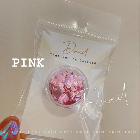 D. Nail foil flakes pink