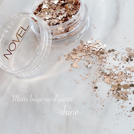 NOVEL MATTE BEIGE SAND GLITTER SHINE Novell Matt Beige Sand Glitter Shine