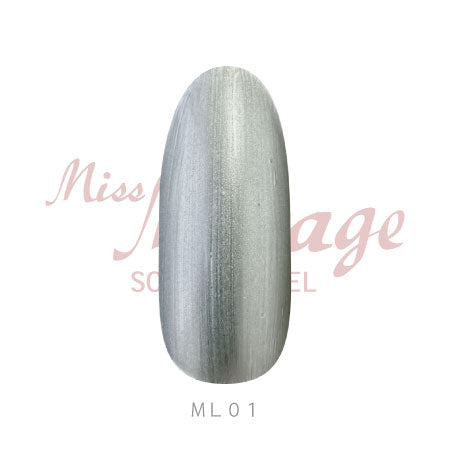 Miss Mirage Soke Off Gel Metallic Liner ML01 Silver Moon 2.5g