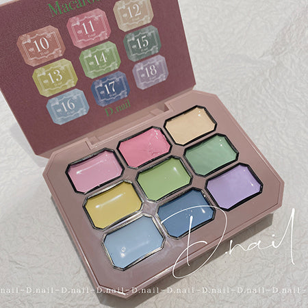 D. NAIL Color Gel Macaron Jelet Palette Set