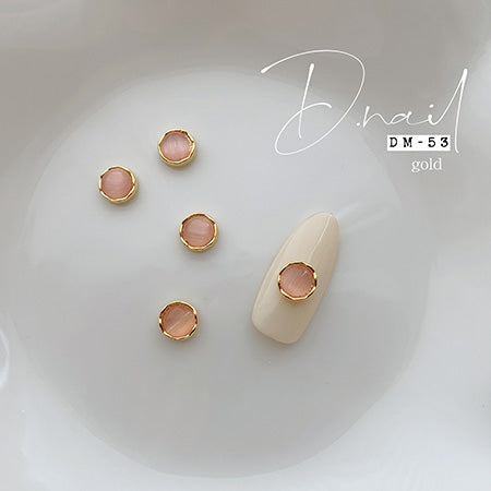 D. NAIL Jewelry Bijou Parts DM -53 Maru Cats Istone &amp; Pink