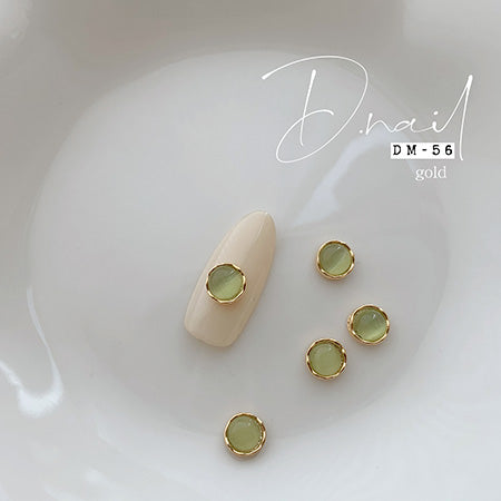 D. NAIL Jewelry Bijou Parts DM -56 Maru Cats Istone &amp; Green