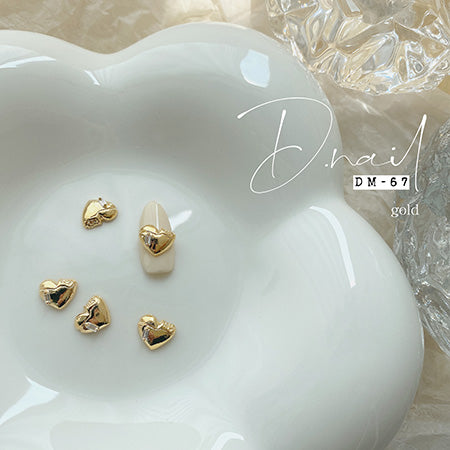 D. NAIL Jewelry Bijou Parts DM -67 Heart &amp; Stone