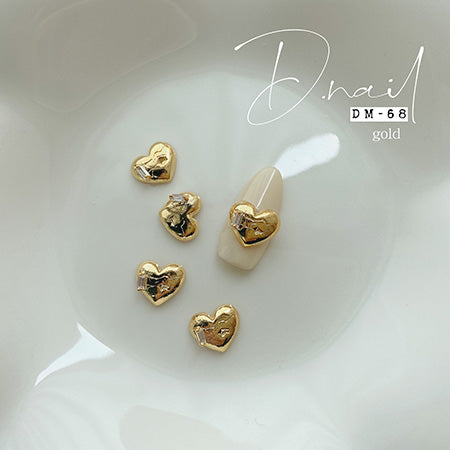 D. NAIL Jewelry Bijou Parts DM -68 Heart &amp; Stone pattern