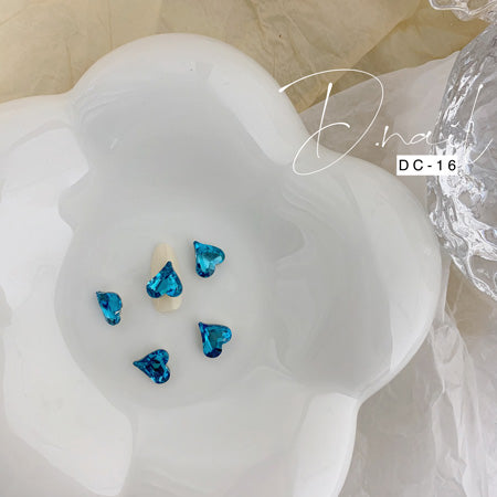 D. Nail Decoration Stone DC -16 Heart Duck Blue