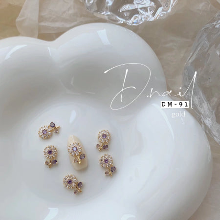 D. NAIL Jewelry Bijou Parts DM -91 Purple Margaret