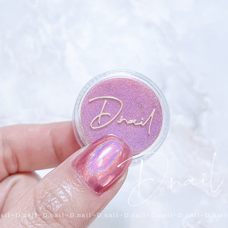 D. NAIL Davi Mirror Powder Fine Aurora Pink