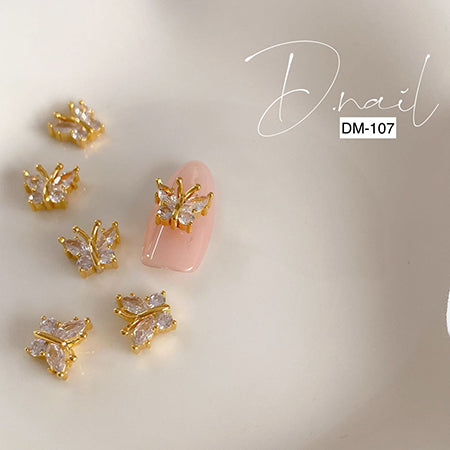 D. NAIL Jewelry Bijou Parts DM -107 Butterfly Bijoux Crystal