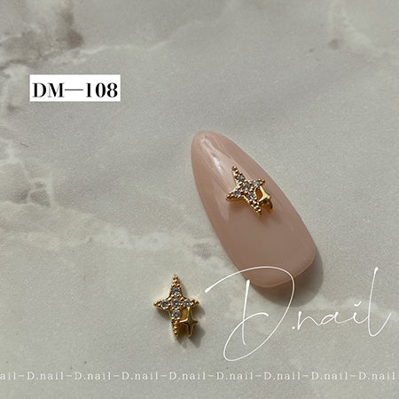 D. NAIL Jewelry Bijou Parts DM -108 Bijoustar Crystal Gold