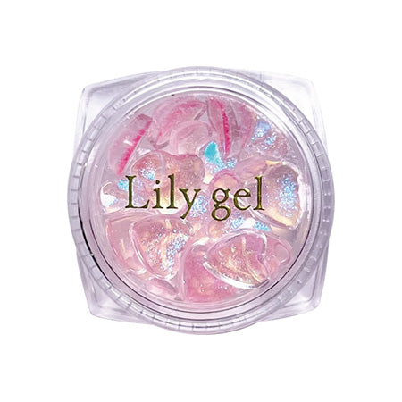 Lily gel sparkling heart parts pink 30P