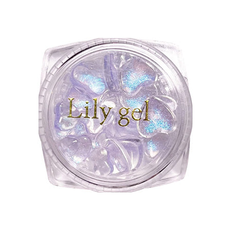 Lily gel sparkling heart parts purple 30P