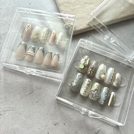 SHAREYDVA acrylic nail tip case 3P with double-sided tape