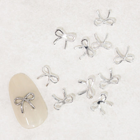 SHAREYDVA Petit Ribbon Parts Silver 10P