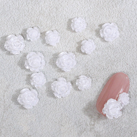 SHAREYDVA Elegant Rose Parts Pearl White