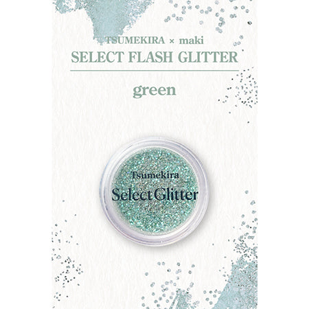 TSUMEKIRA�~maki Select Flash Glitter (Green) MAK-GLI-004