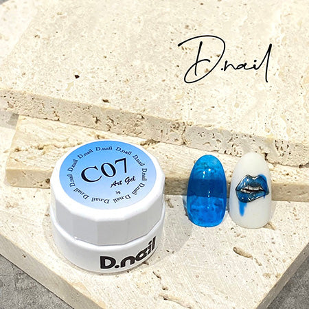 D. nail art gel (goku gel) clear color C07 clear blue 3g